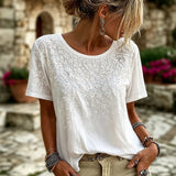 Blusa Vintage Com Estampado Floral