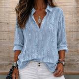 Blusa Vintage Casual de Mangas Longas