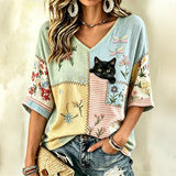 "Blusa Vintage com Estampa Floral" can be rewritten as "Camisa Vintage com Design Floral".