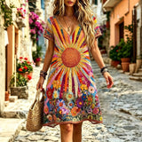 Vestido Casual com Estampa Floral