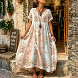 Vestido Casual com Estampa Floral