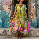 Vestido Casual com Estampa Floral