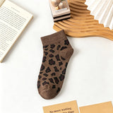 Meias Vintage com Estampa de Leopardo