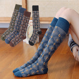 Meias Vintage Estampadas com Flores
