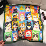 Cachecol Casual com Estampa de Gato