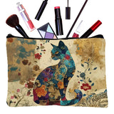 Bolsa Vintage com Estampa de Gato