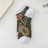 Meias Vintage Estampadas com Flores