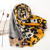 Cachecol Casual com Estampa de Leopardo