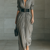Zéphyrine | Long Pleated Dress