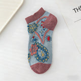 Meias Vintage Estampadas com Flores