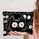 Casaco Casual com Estampa de Gato