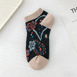 Meias Vintage Estampadas com Flores