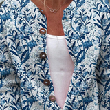 Tiverly™ | Cardigan Vintage Floral com Botões Frontais