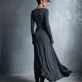 Naomie | Vestido Maxi com Detalhe de Nó Lateral