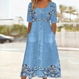 Vestido Vintage com Estampa Floral