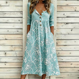 Vestido Vintage com Estampa Floral