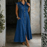 Leonor - Vestido de Jeans Tamanho Grande