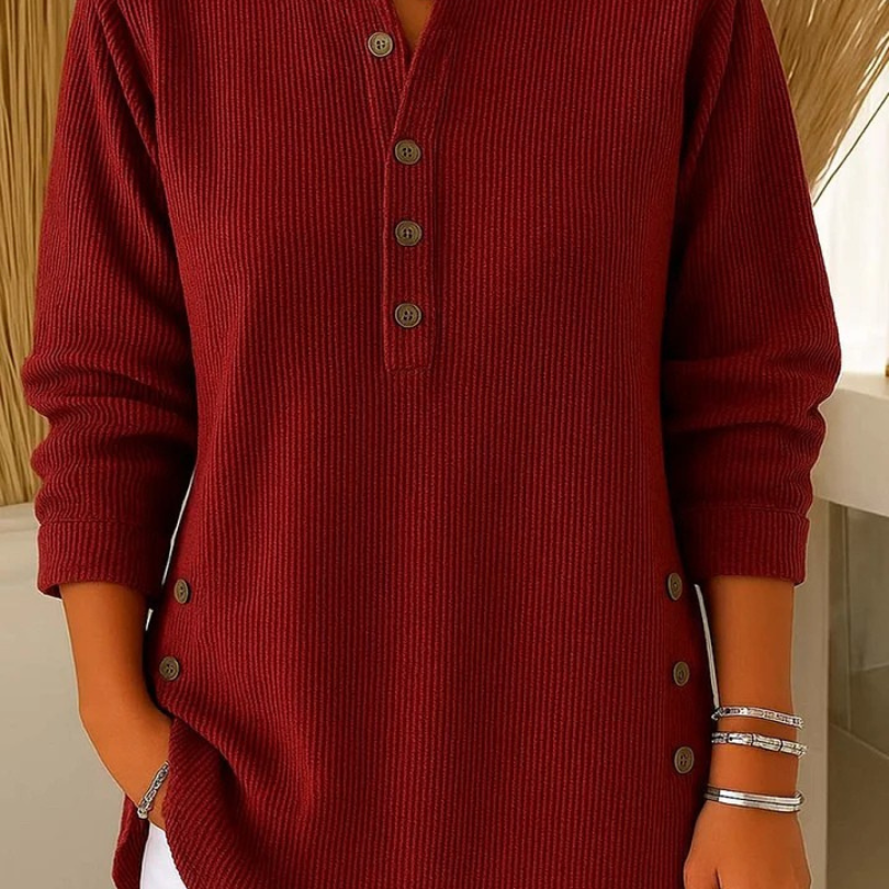 Nieves | Túnica Henley com Botões
