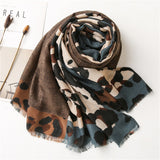 Cachecol Casual com Estampa de Leopardo