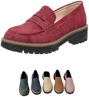 Mocassins Femininos Confortáveis para o Entretempo com Sola Grossa e Antiderrapante