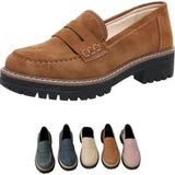 Mocassins Femininos Confortáveis para o Entretempo com Sola Grossa e Antiderrapante