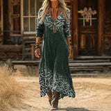 Vestido Casual Vintage de Mangas Longas