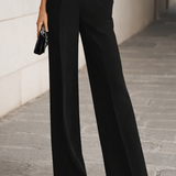 Valentina | Conjunto de 3 peças com camisola transparente e calças de perna larga.