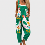 Confortável Macacão Estampado