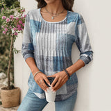 Camisa de Manga Longa Estilo Vintage com Estampa Xadrez