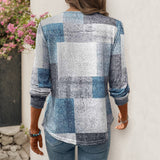 Camisa de Manga Longa Estilo Vintage com Estampa Xadrez