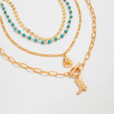 Colar Vintage Bohêmio com Pendente