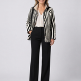 DELACROIX | Sylvie Zebra Graphic Quilted Jacket
