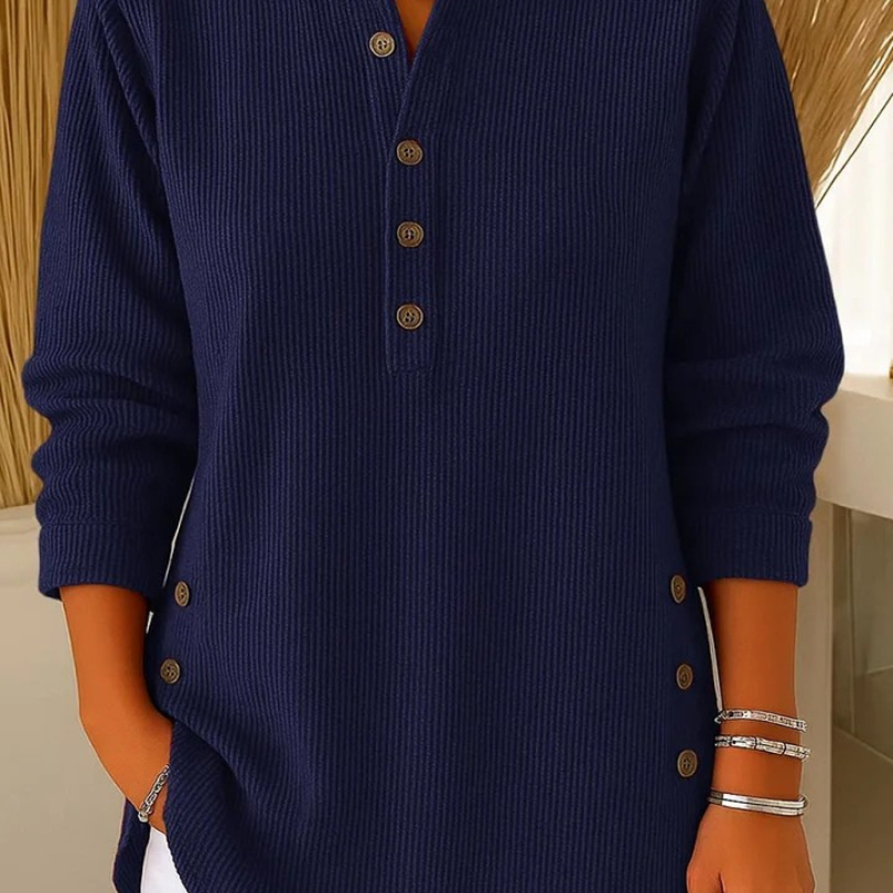 Nieves | Túnica Henley com Botões