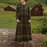 Robe Vintage à Motif Carreaux