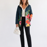 DELACROIX | Camille Quilted Floral Print Jacket