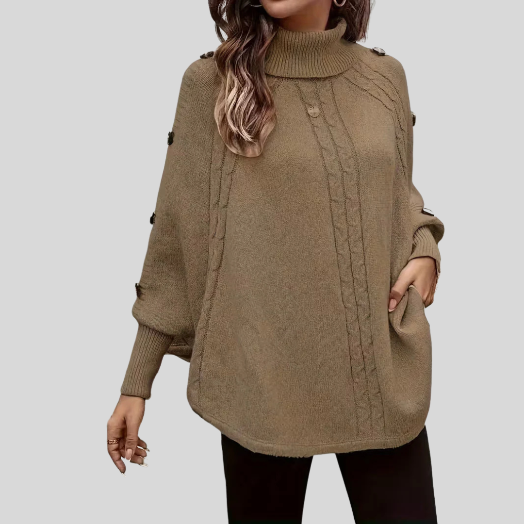 Norelle™ | Pullover de Gola Alta em Tricô