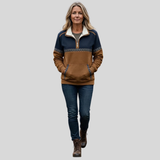 Alvette™ | Pullover Sherpa com Gola Alta e Meio Zíper