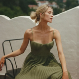 MOREAU LYON | VESTIDO MIDI COM CORSETE ESTRUTURADO PARA MULHERES