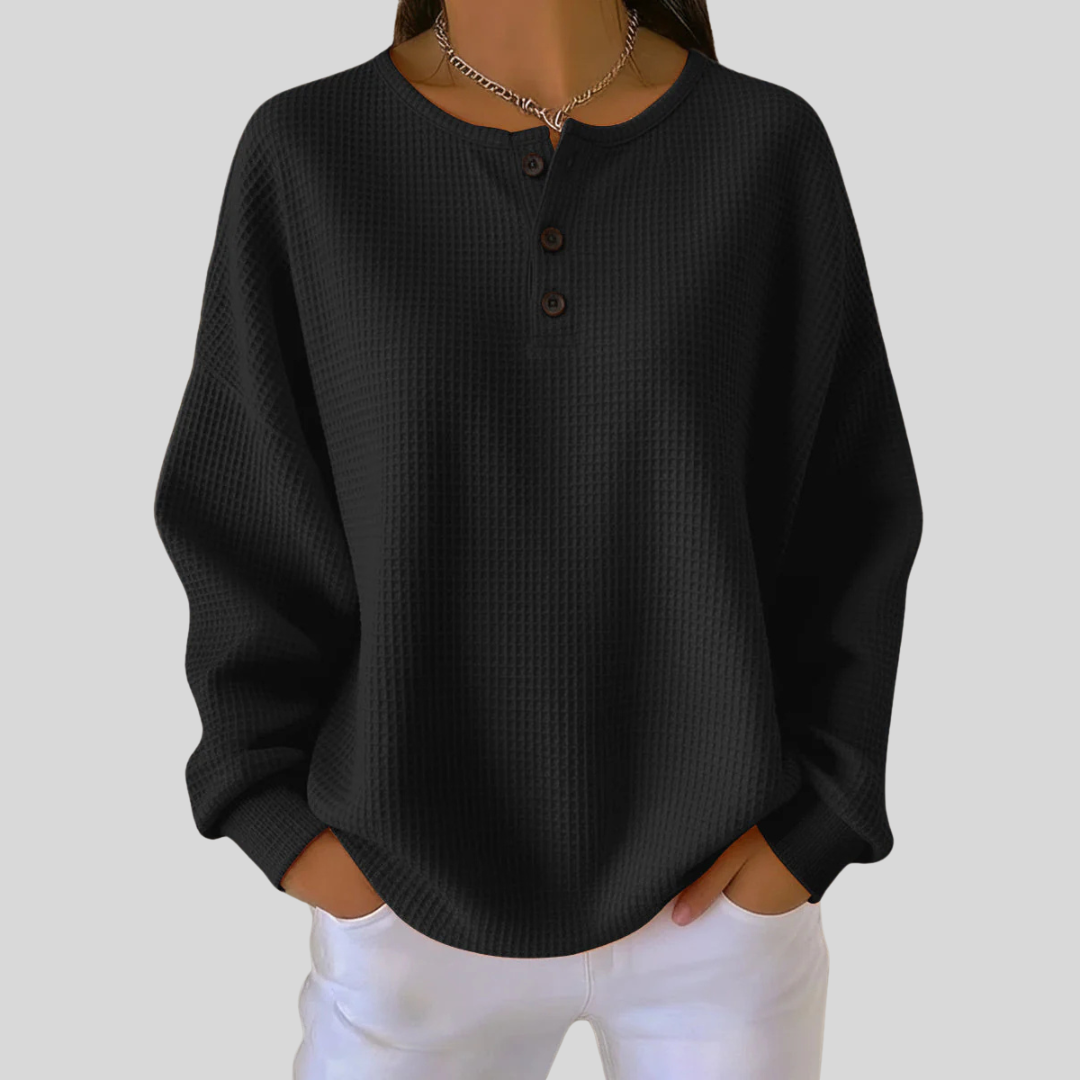 Nessa™ Casual Henley Sweatshirt