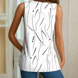 Blusa Casual com Estampa de Bolinhas