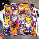 Cachecol Casual com Estampa de Gato