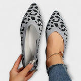 Paula - Sabrinas de renda com estampado de leopardo