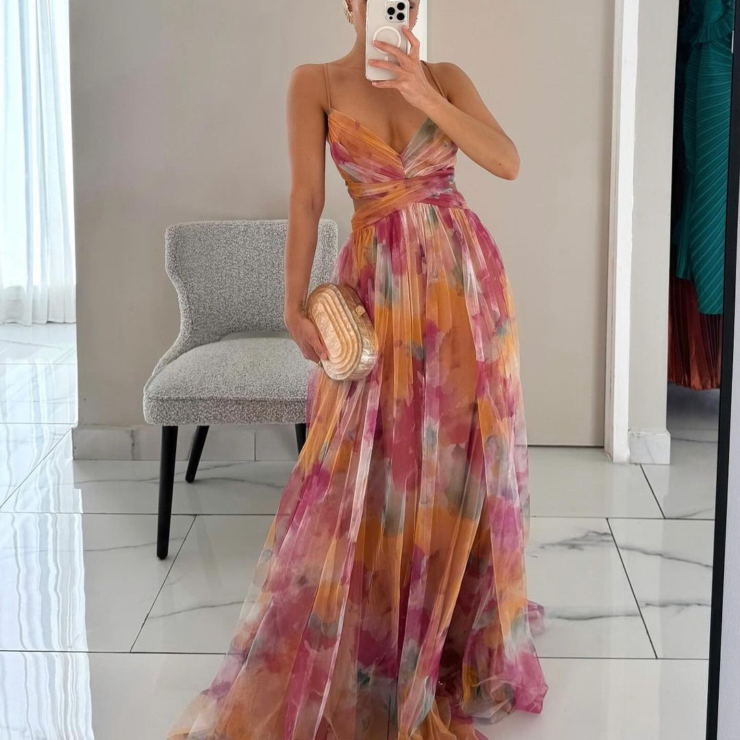 Giselle | Maxi Vestido Urokliwy com Estampa Floral