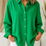 Delamont Paris | Camisa Clássica Lisa com Botão Frontal