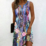 Vestido Vintage com Estampa Floral