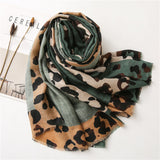 Cachecol Casual com Estampa de Leopardo