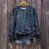 Vintage Floral Print Sweatshirt