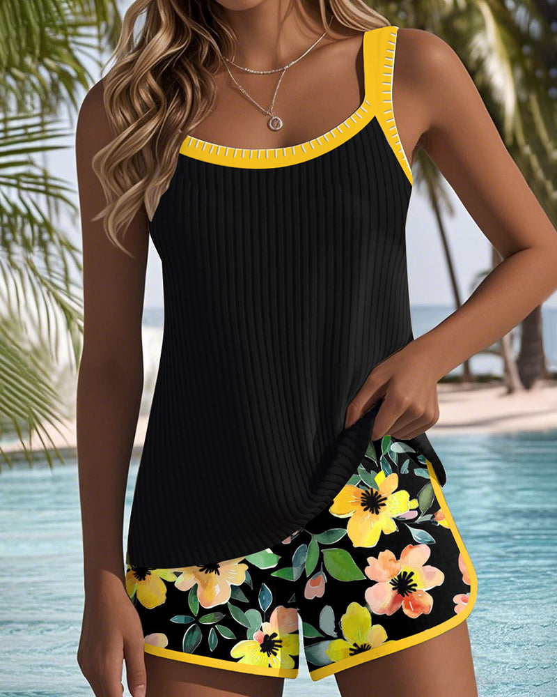 Laluna® | Elegante Conjunto de Tankini em Duas Peças