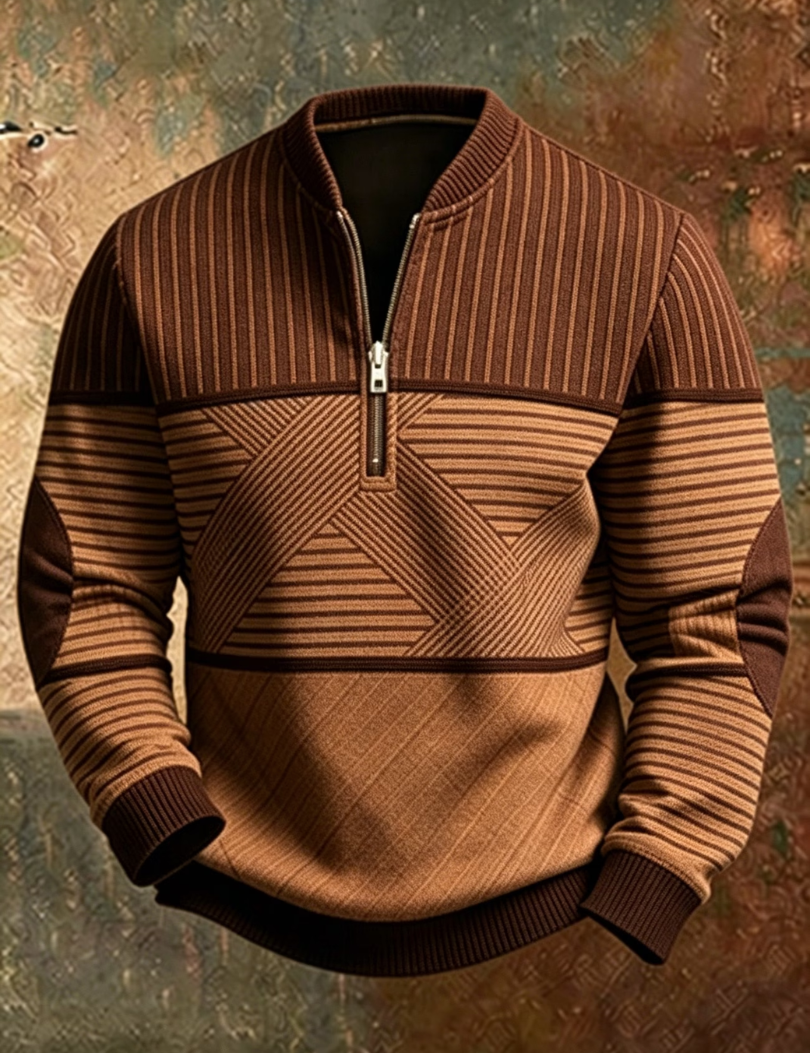 Viktor | Sweater Elegante para Homens com Zíper Frontal