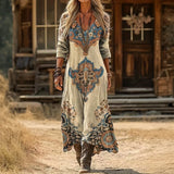 Robe Vintage Éthique à Manches Longues